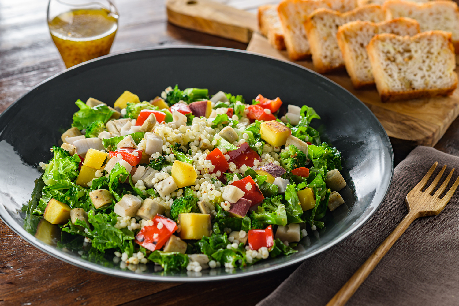 ソルガムきびの粒入り「冬のホットサラダ」～Sauteed Vegetable Salad～