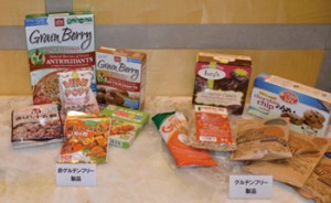 日米のソルガムきびを使用したグルテンフリー食品と非グルテンフリー食品。 日本でもホワイトソルガムきび加工食品が流通している。