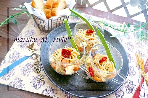 自家製ドライトマトとクリームチーズのパスタ