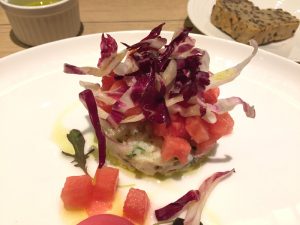 鯛のセビーチェ スイカの香り