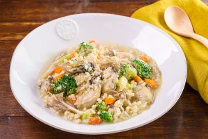 ソルガムきび粒と牡蠣のチャウダー風ソルゴット