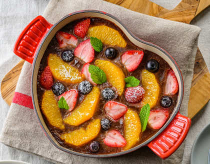 チョコレートフルーツグラタン