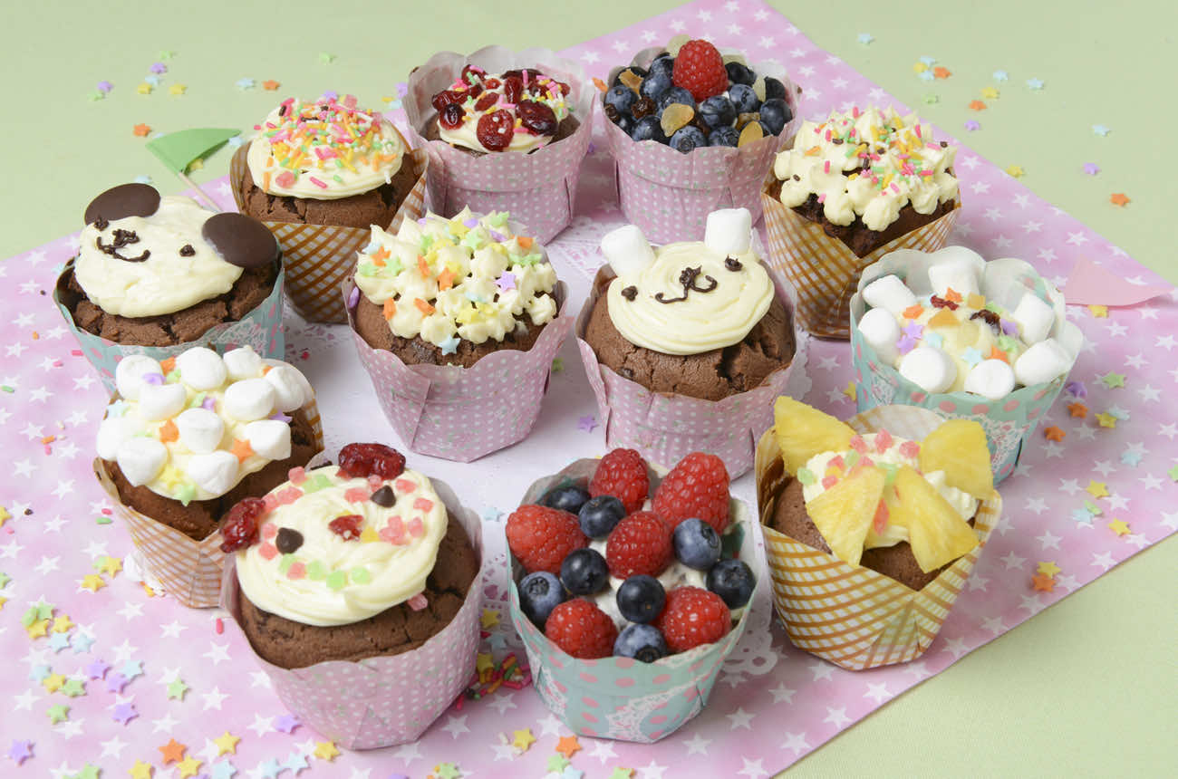ソルガムきびのチョコレートカップケーキ