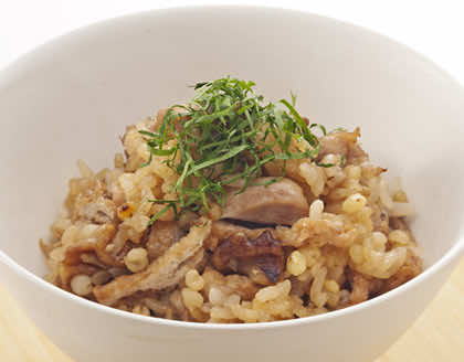 鶏としょうがの炊き込みご飯
